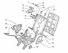 70613/00 REAR SEAT 