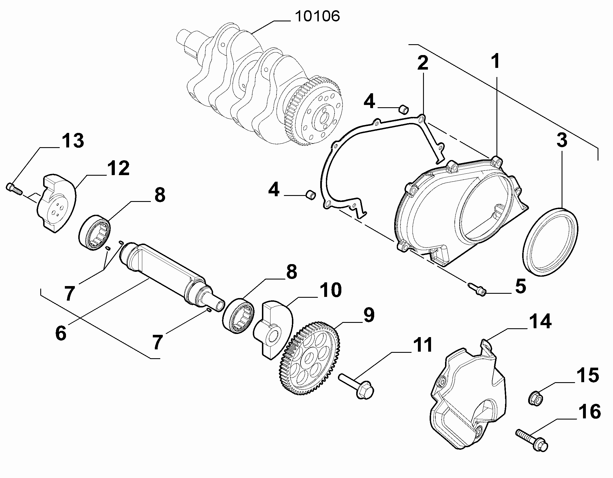 10103-040 COUNTER-ROTATING SHAFT UNIT