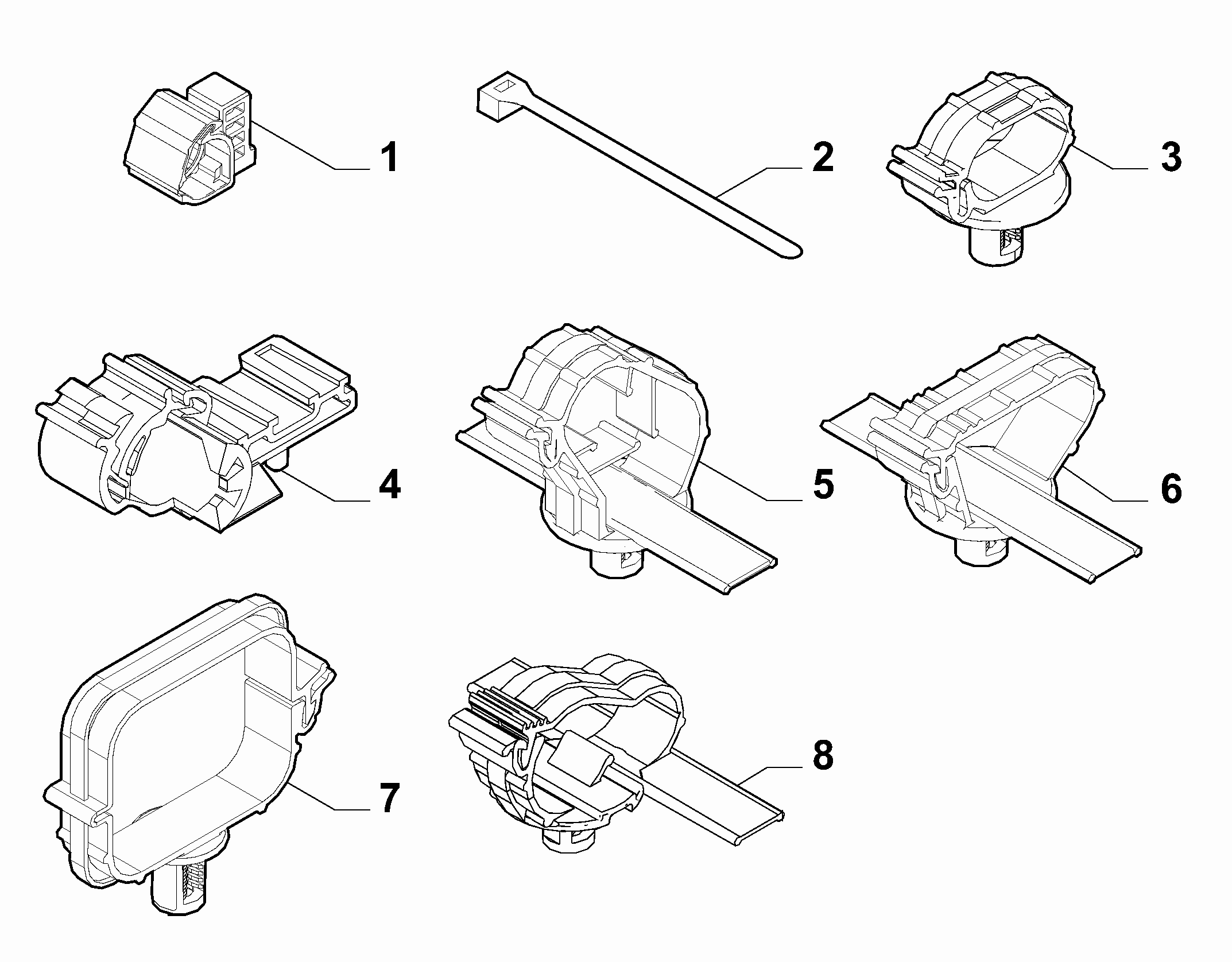 55527-030 PASSENGER COMPARTMENT AND REAR CABLE SET FASTENERS