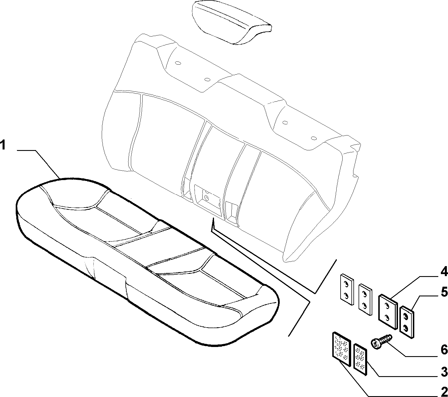 70615/00 REAR SEAT LINING 