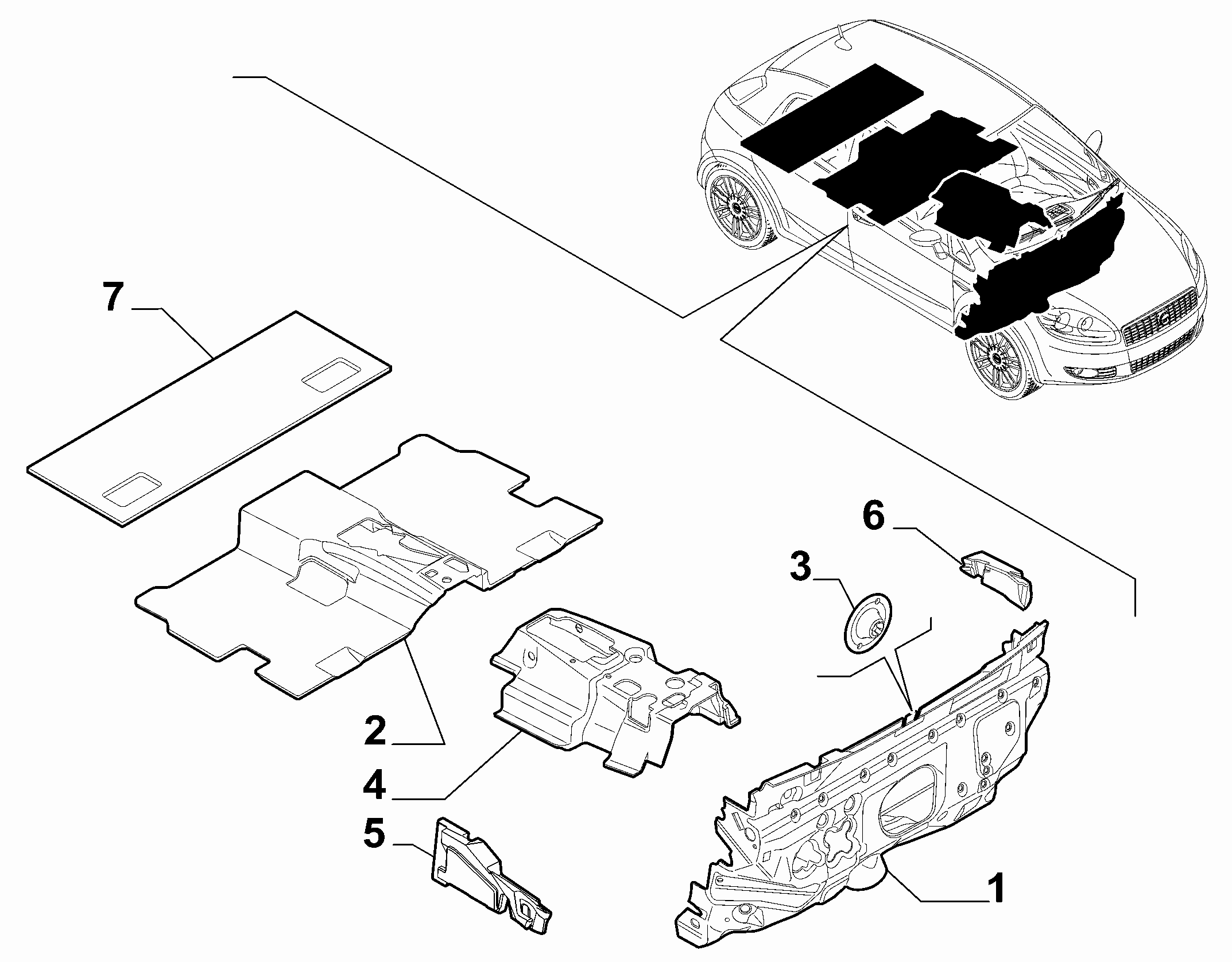 70522-020 PASSENGER COMPARTMENT INSULATION AND PADDING