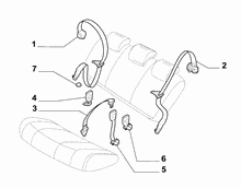 70527-020 REAR SEAT BELTS