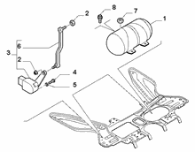 44311-020 LEVELING SENSOR AND AIR TANK FOR COMMERCIAL VEHICLES
