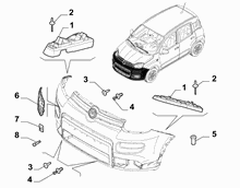70726-020 FRONT BUMPER CLAMPS