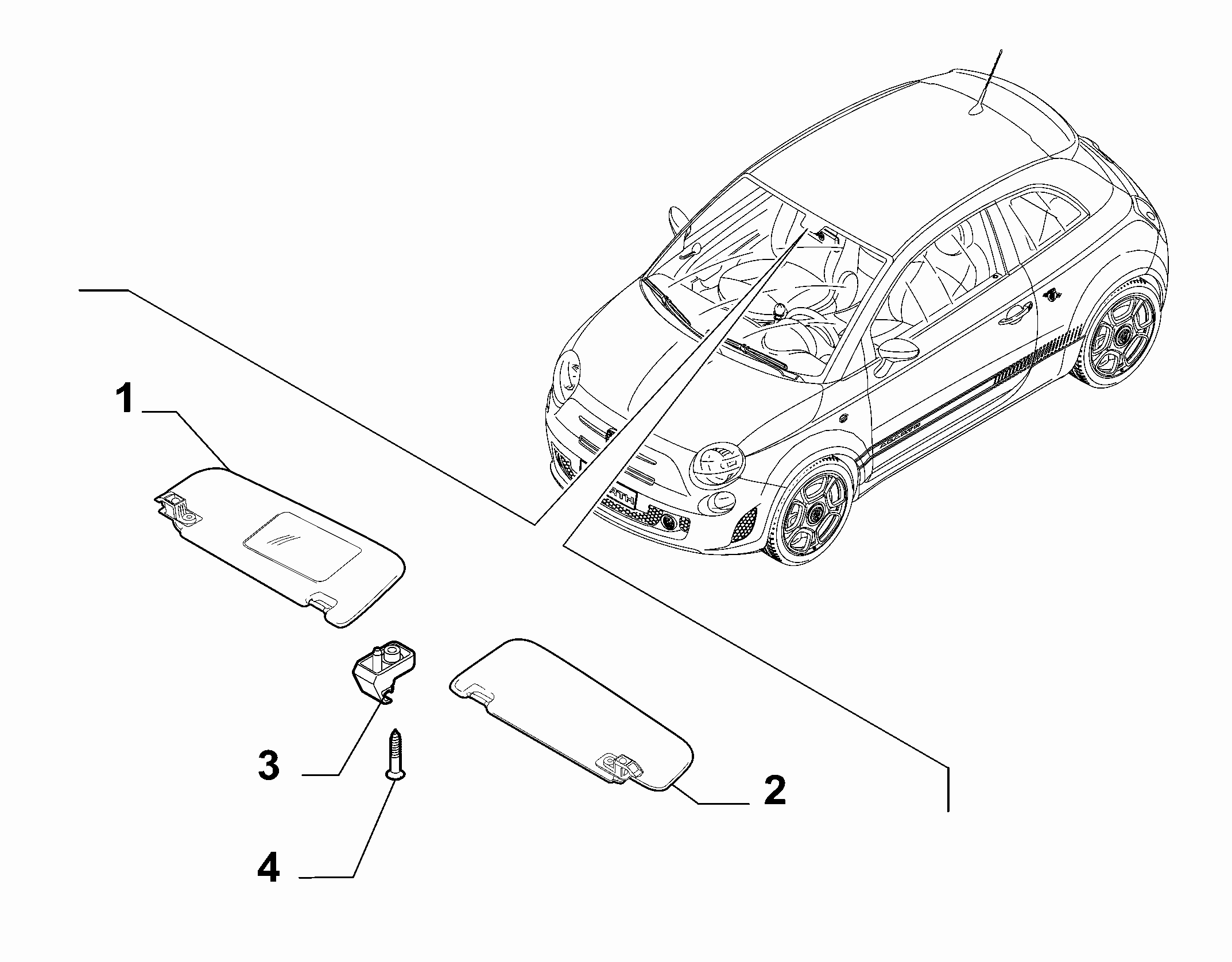 70525-010 SUN VISOR