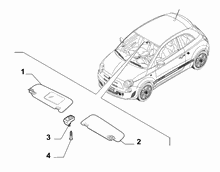 70525-010 SUN VISOR