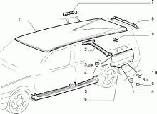 70020/01 КУЗОВ, ОБЛИЦОВКИ (ЗАДНЯЯ ЧАСТЬ)