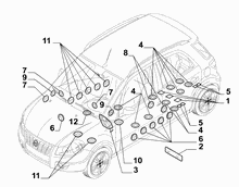 70522-010 BONNET AND ENGINE PADDING AND INSULATION