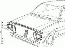 70002/00 КУЗОВ, РАМЫ (ПЕРЕДНЯЯ ЧАСТЬ) 