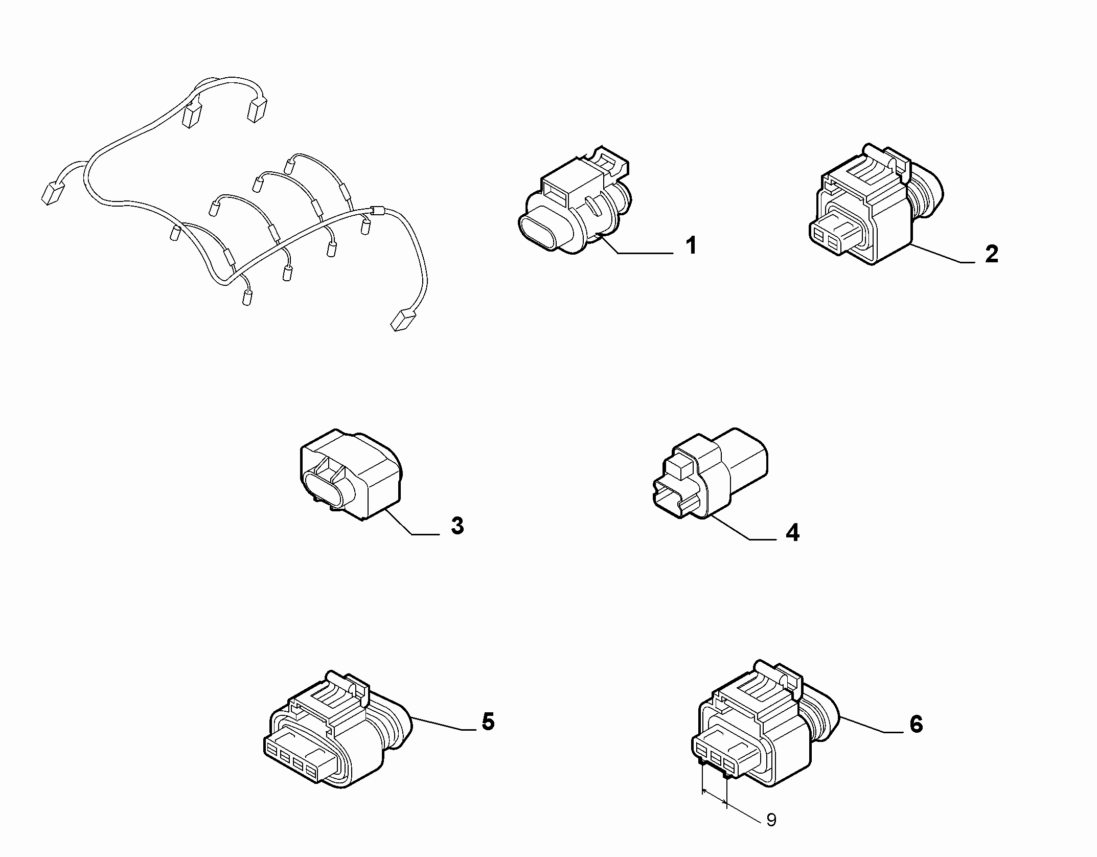 10226-060 ENGINE HARNESS CONNECTORS