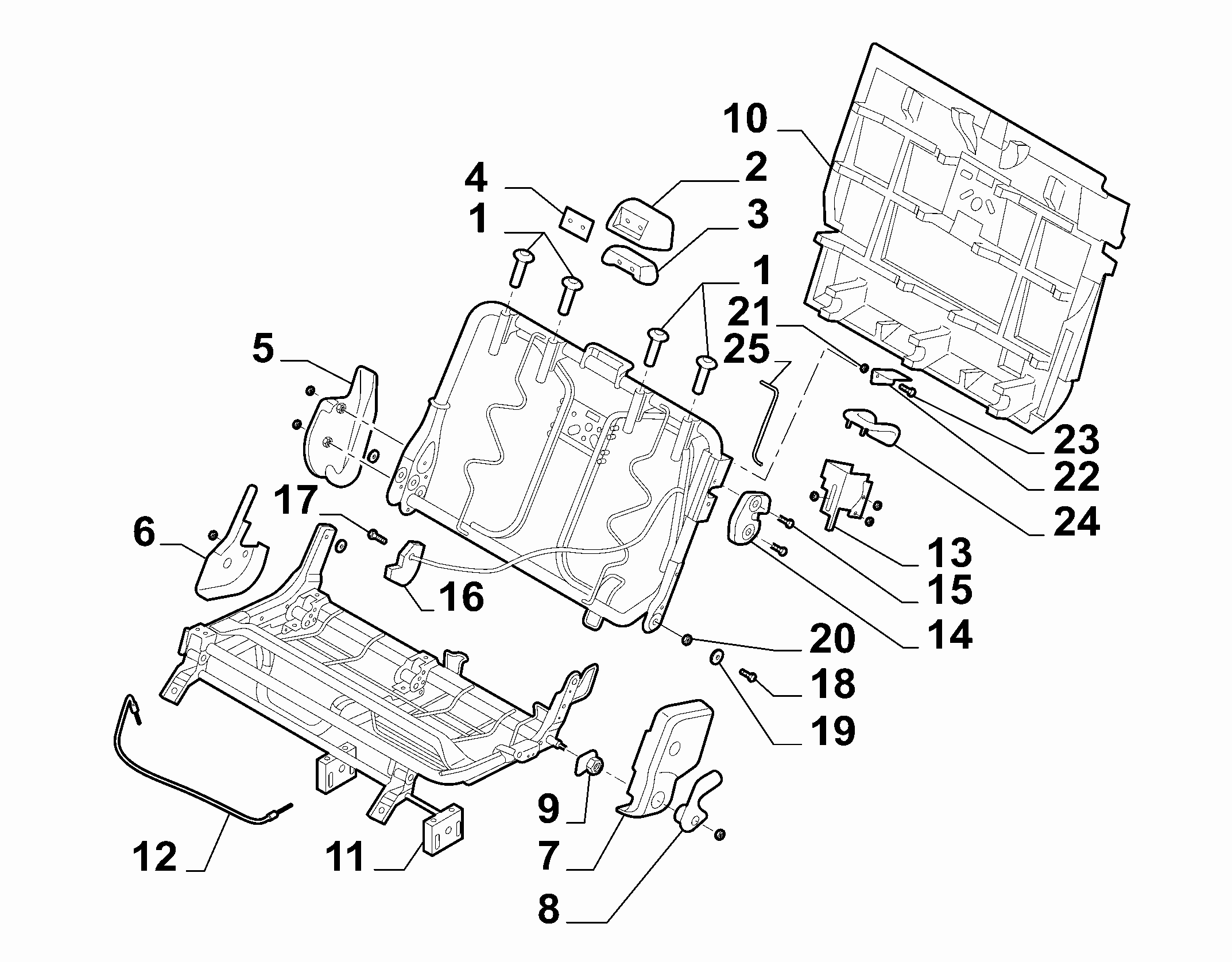 70613/00 REAR SEAT 