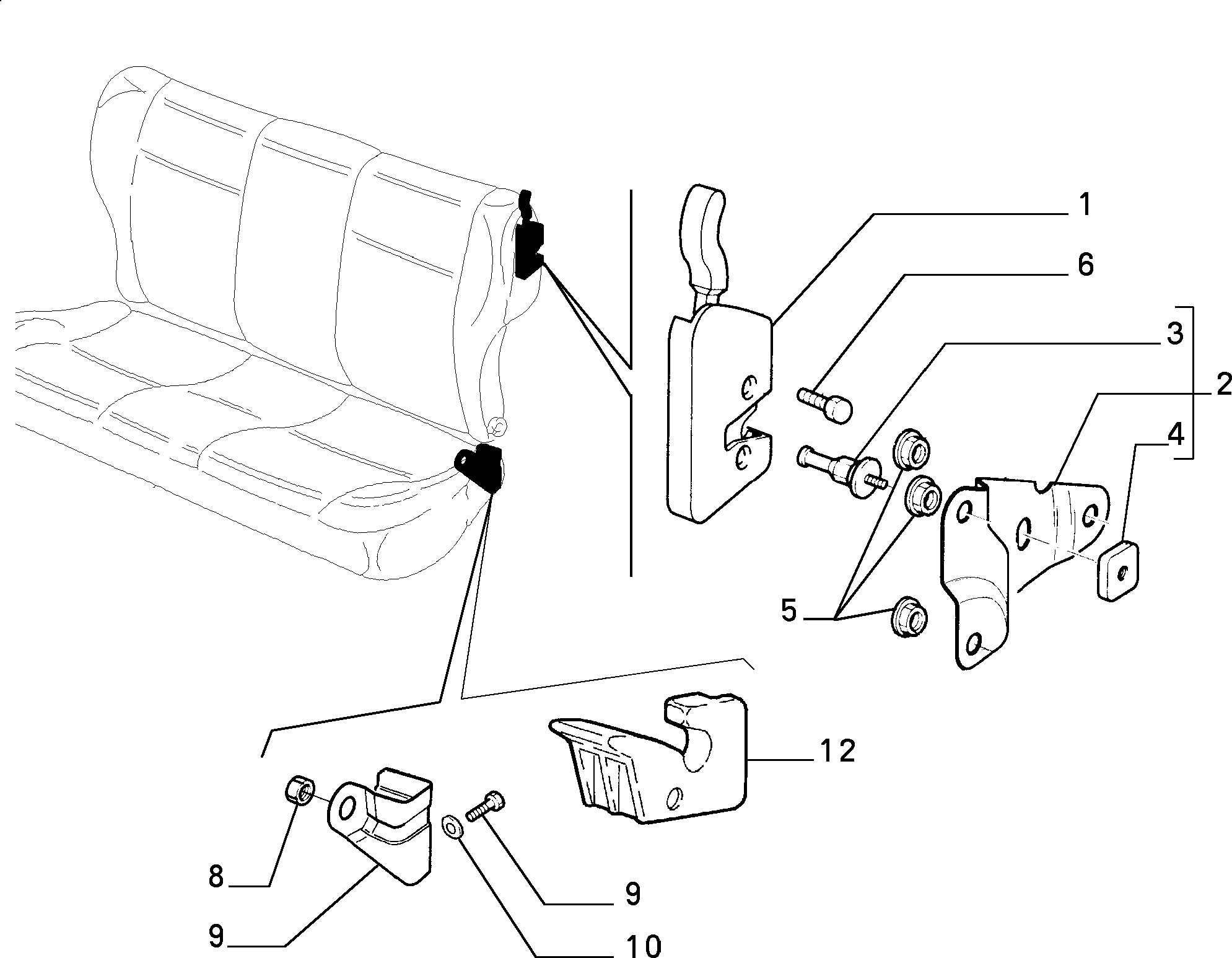 70613/00 REAR SEAT