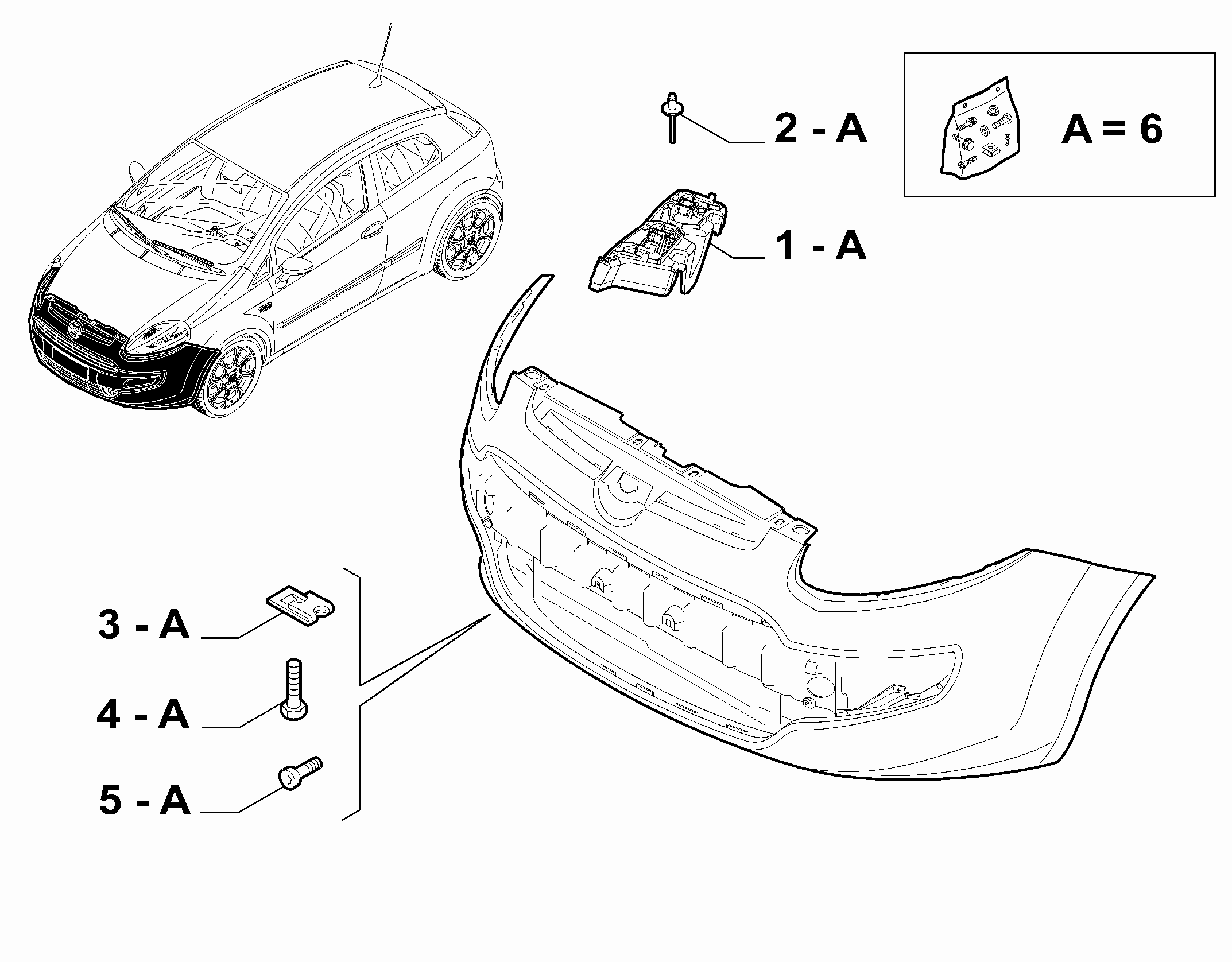 70726-020 FRONT BUMPER CLAMPS