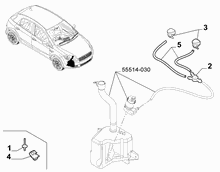 55514-040 FRONT AND REAR WIPER TUBING