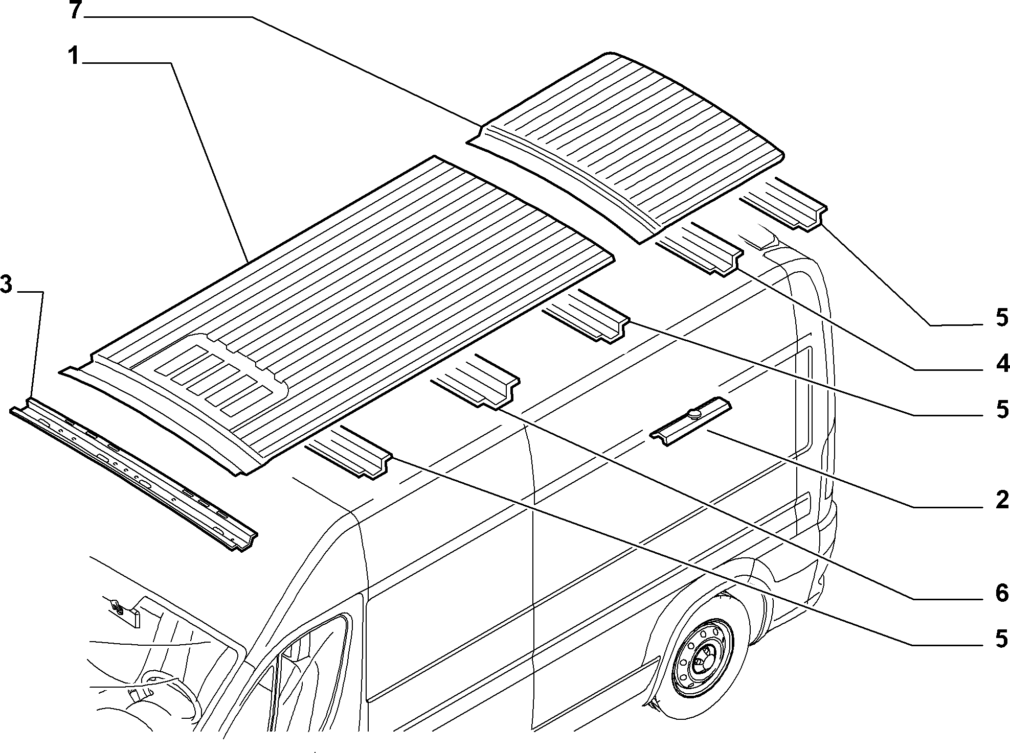 70020-030 ROOF FOR COMMERCIAL VEHICLES