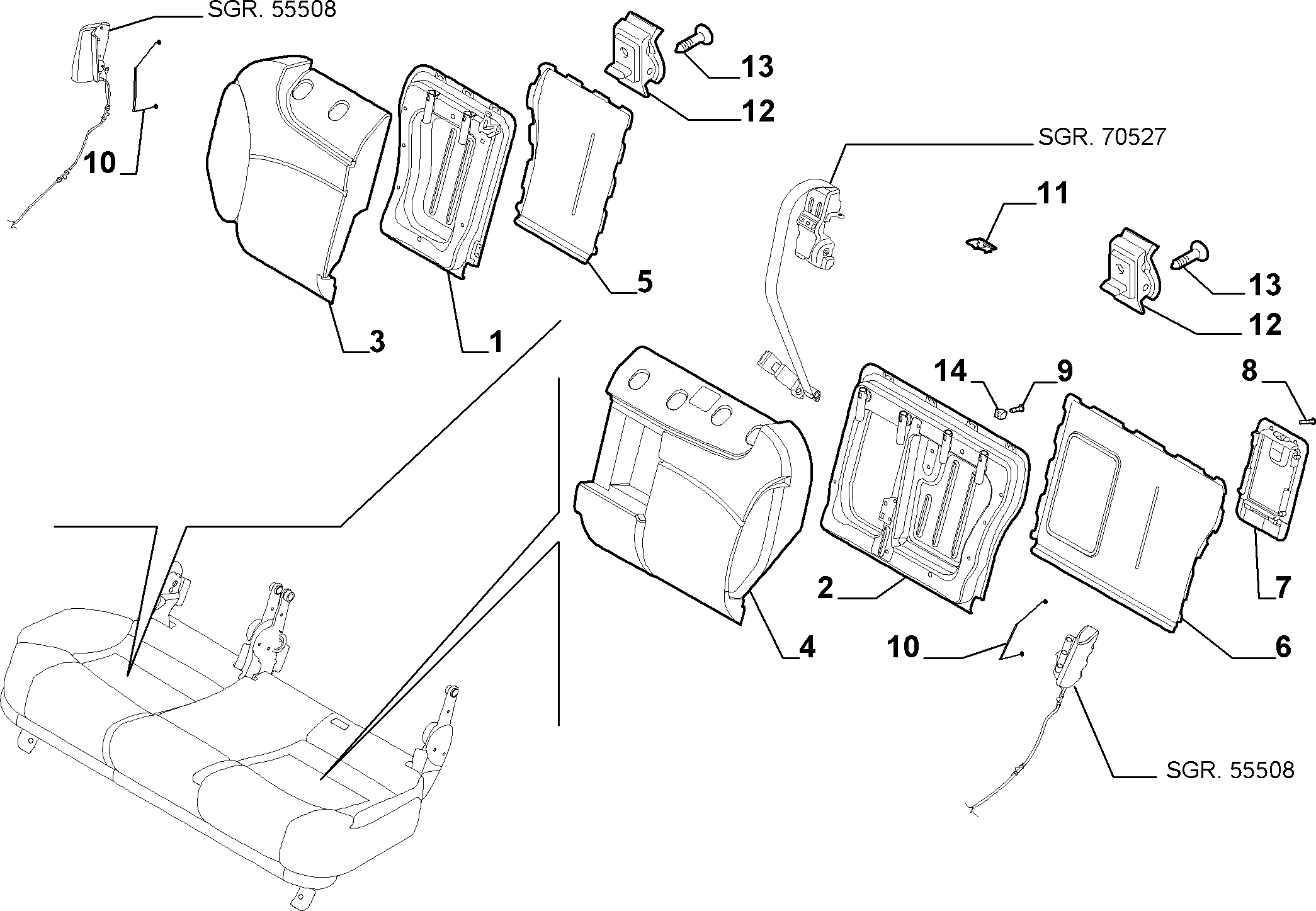 70613/06 REAR SEAT