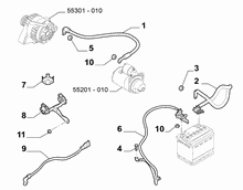 55300-040 BATTERY HARNESS