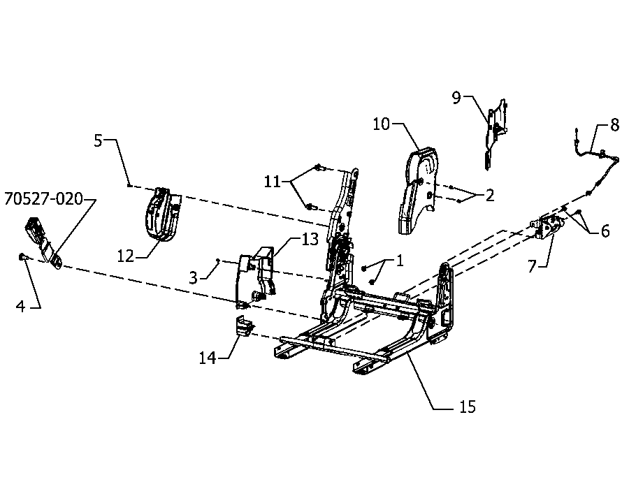 70613-070 2ND ROW REAR SEAT - LEFT SIDE - 40%