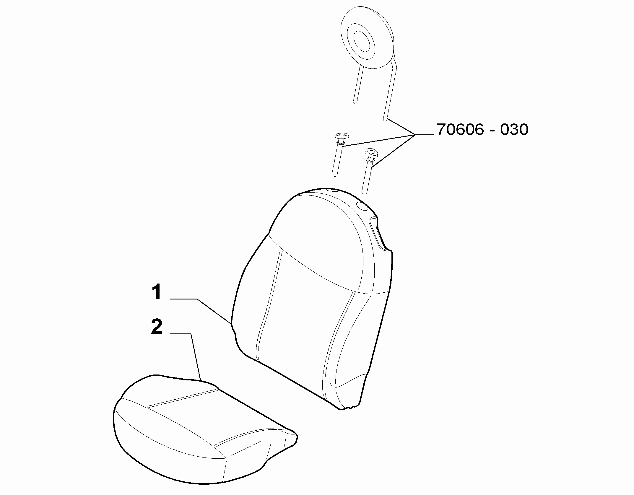 70601-010 FRONT SEAT PADDING