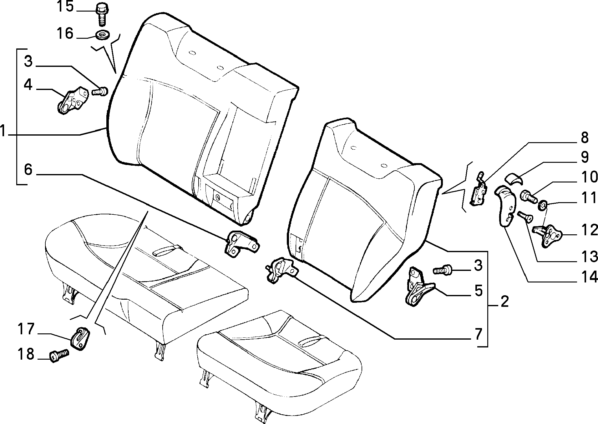 70613/03 REAR SEAT