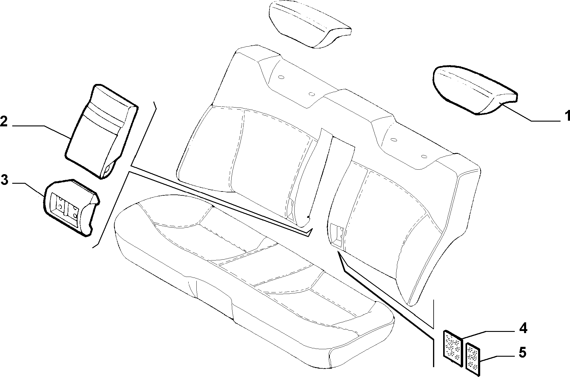 70615/00 REAR SEAT LINING