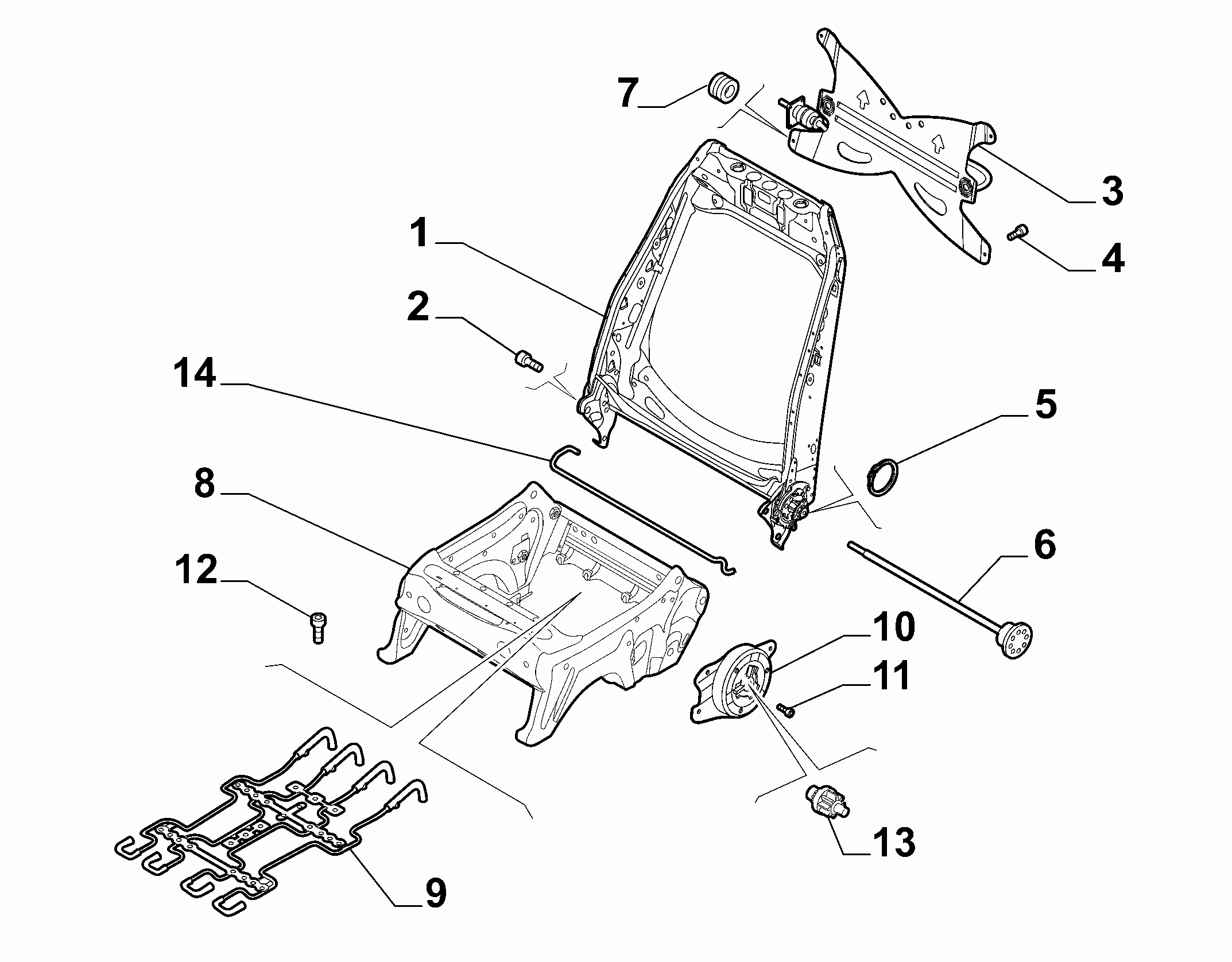 70601-020 FRONT SEAT FRAME