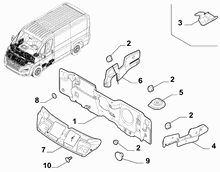 70522-010 BONNET AND ENGINE PADDING AND INSULATION