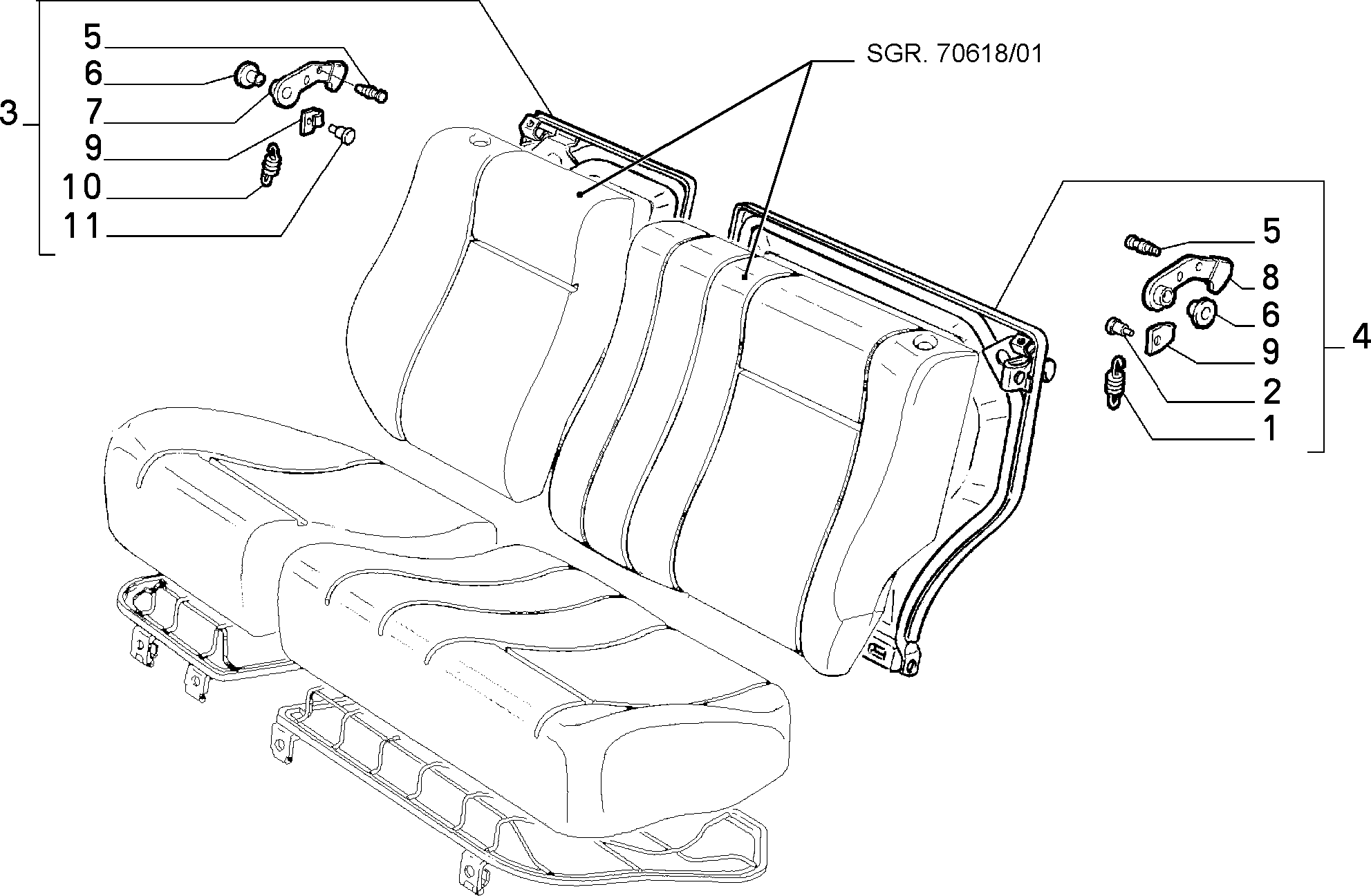 70613/02 REAR SEAT