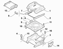 70605-030 PASSENGER SIDE FRONT SEAT RAILS