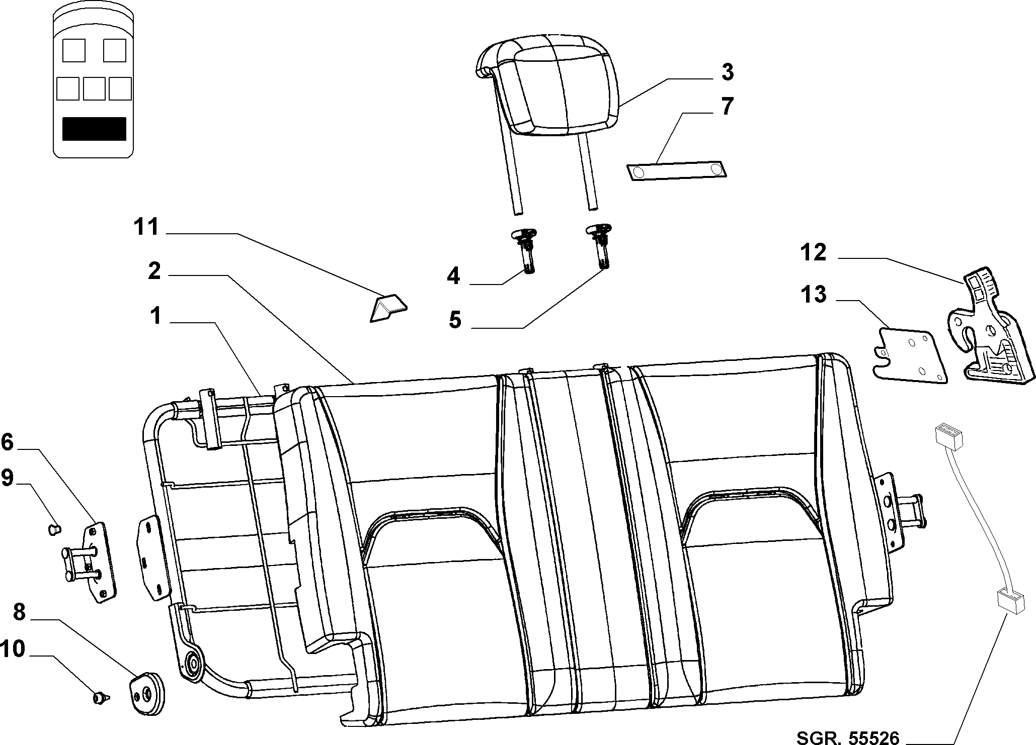 70613/03 REAR SEAT