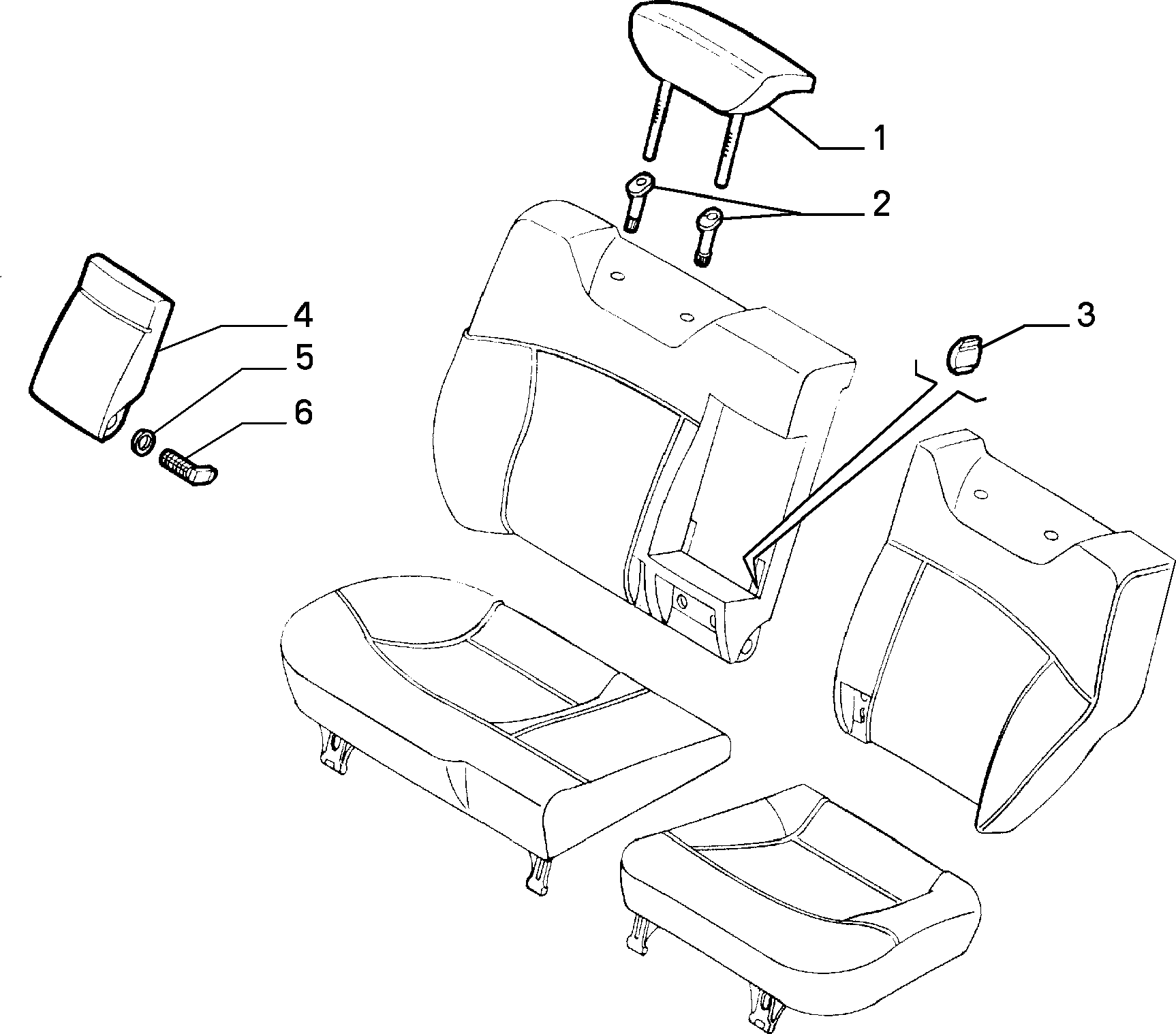 70613/03 REAR SEAT