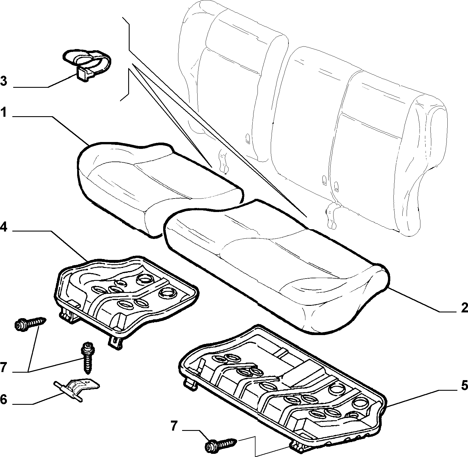 70613/01 REAR SEAT
