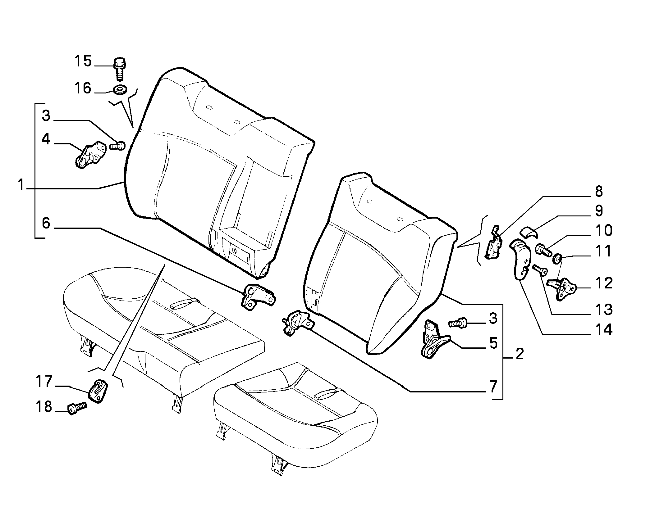 70613/04 REAR SEAT
