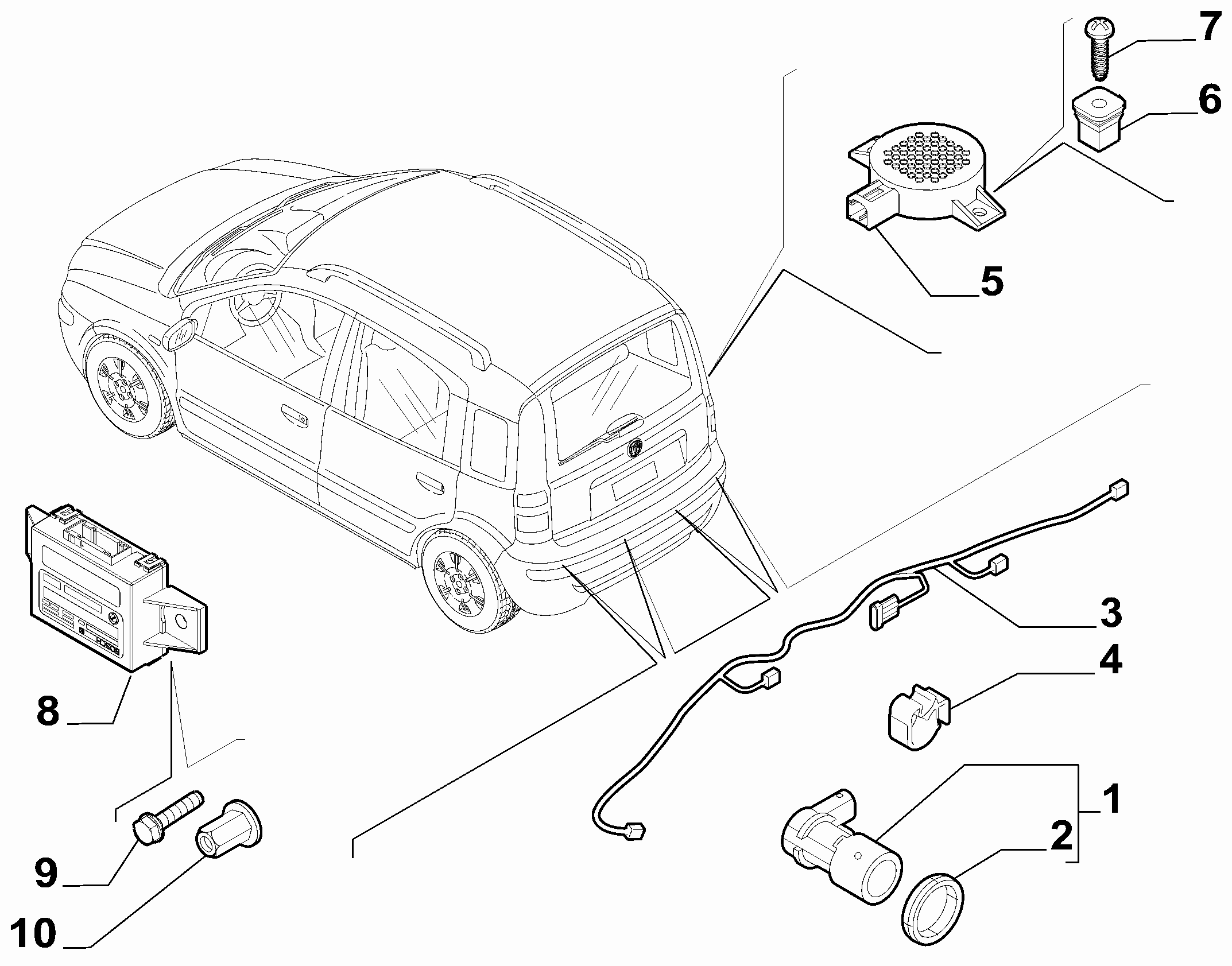 55501-060 CENTRALISED REAR PARKING SENSOR
