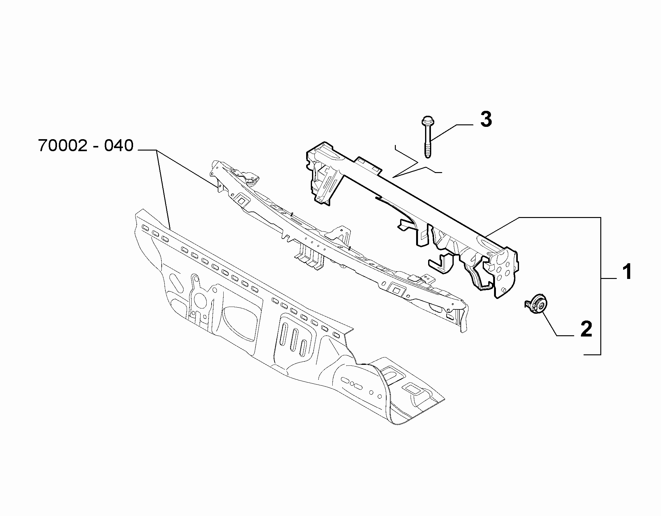 70002-050 DASHBOARD CROSSRAIL