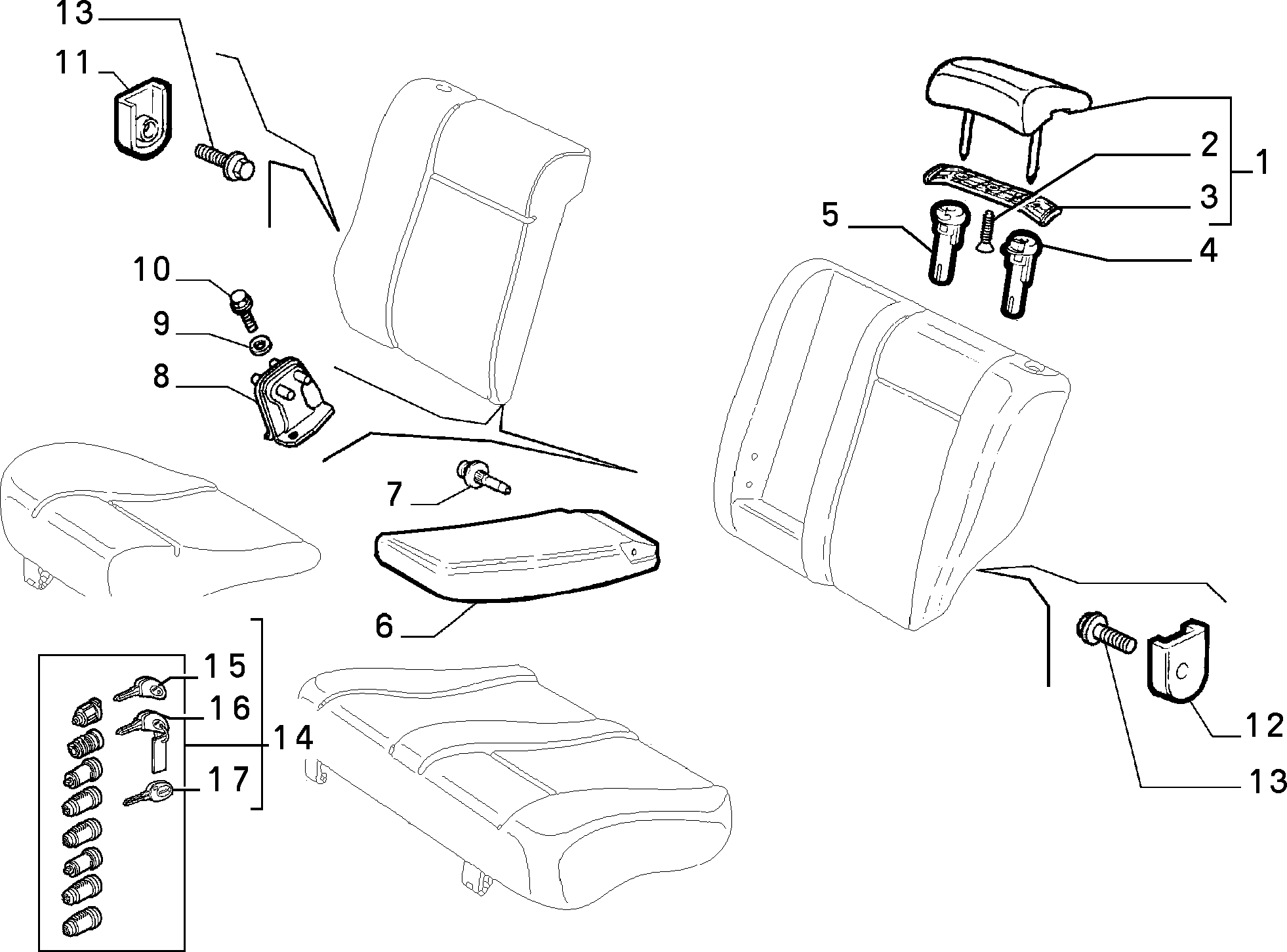 70613/02 REAR SEAT