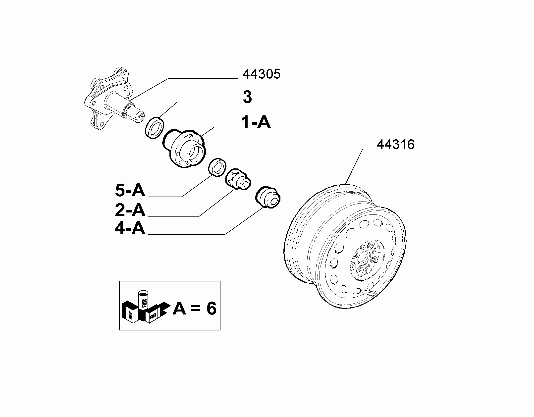 44321-010 REAR FUSE AND HUB