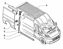 70020-040 OUTER SIDE PANEL FOR COMMERCIAL VEHICLES