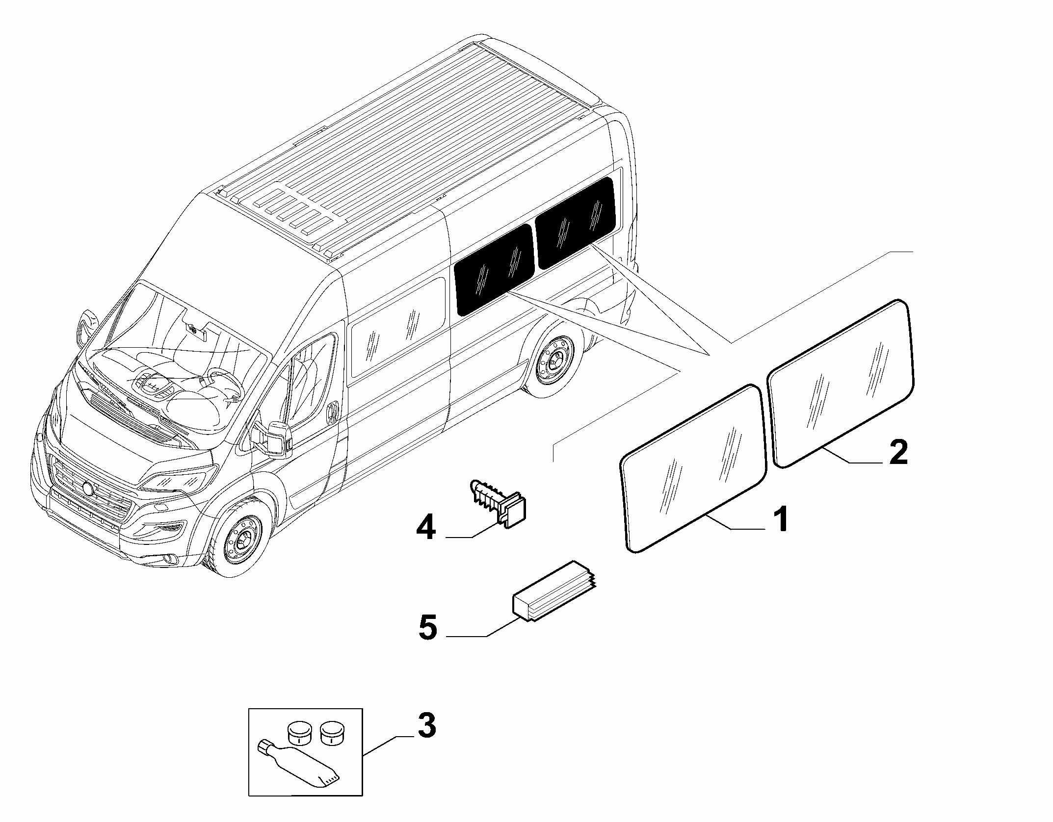 70156-020 QUARTER GLASS FOR COMMERCIAL VEHICLES