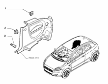 70524-020 REAR SIDE COVERING CLAMPS