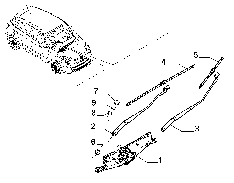 55514-010 WIPERS - ARM, BRUSHES AND MOTOR