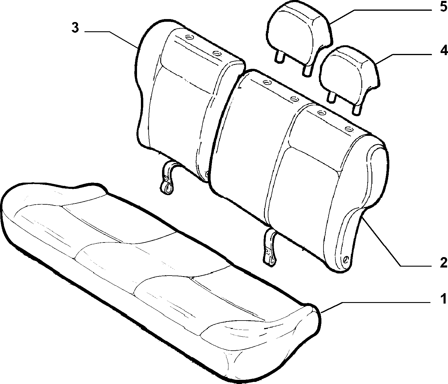 70615/13 REAR SEAT LINING
