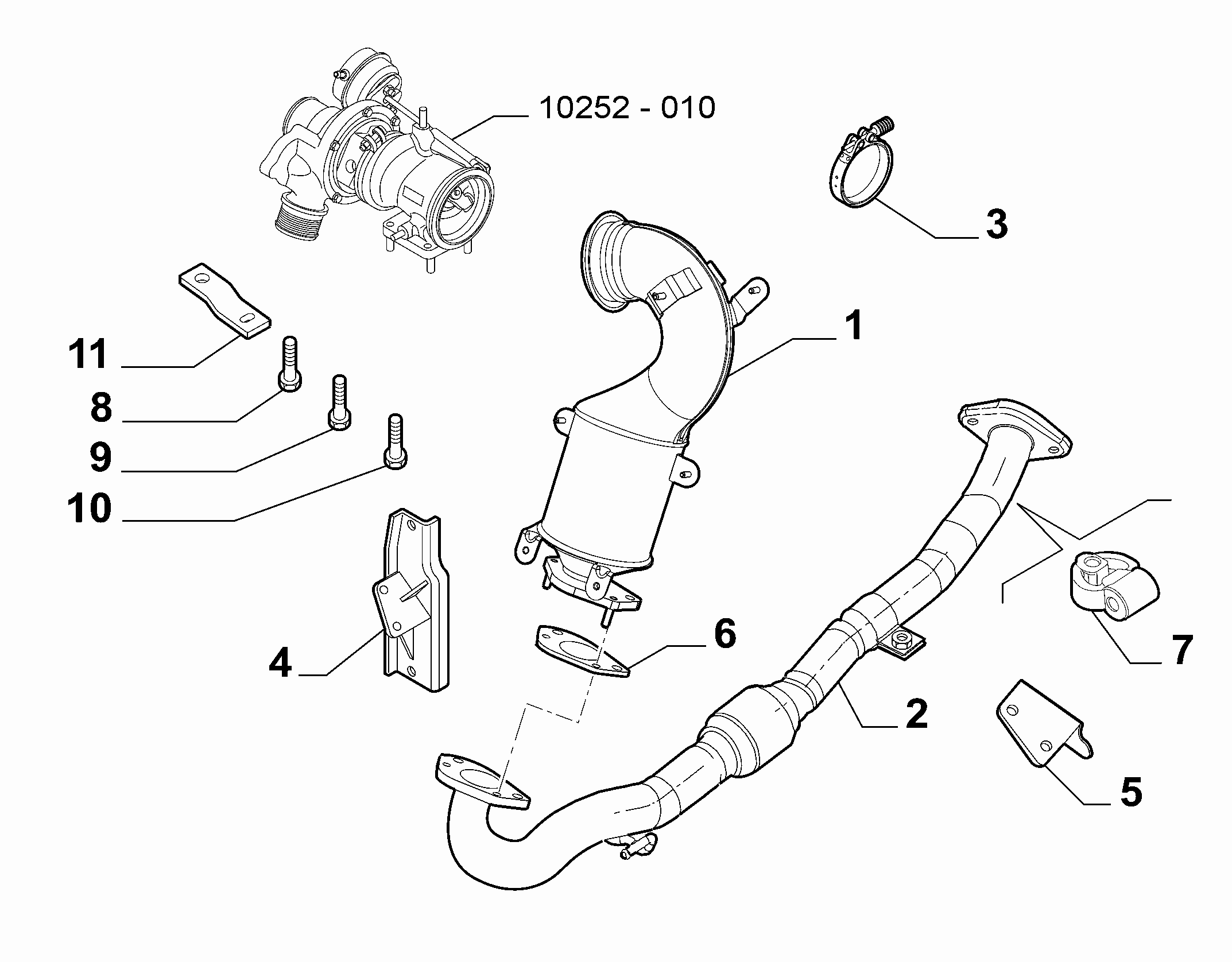 10258-010 FRONT PIPING
