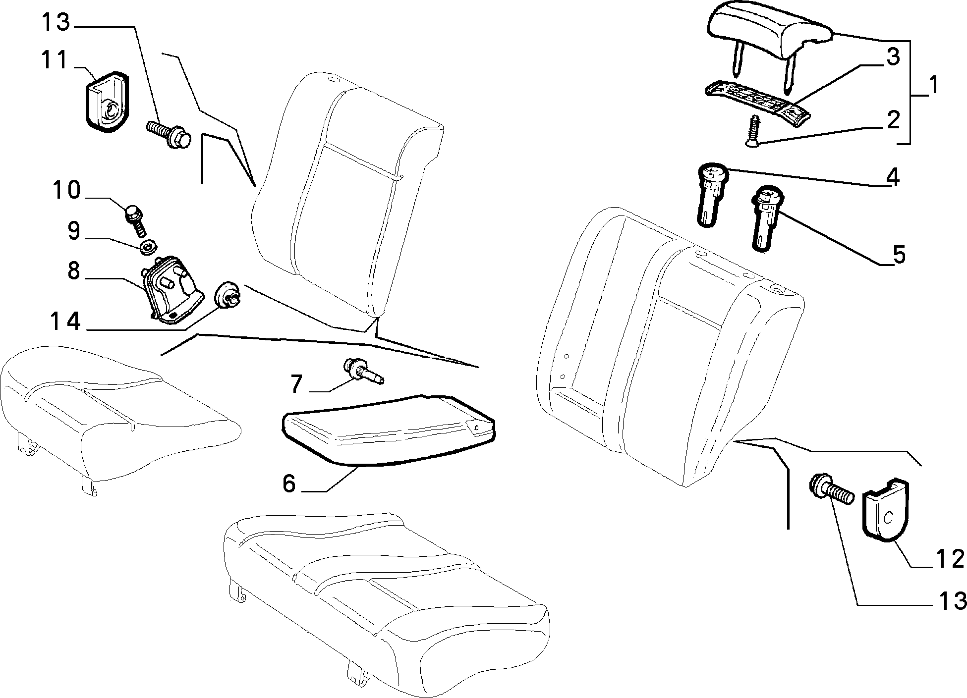 70613/03 REAR SEAT