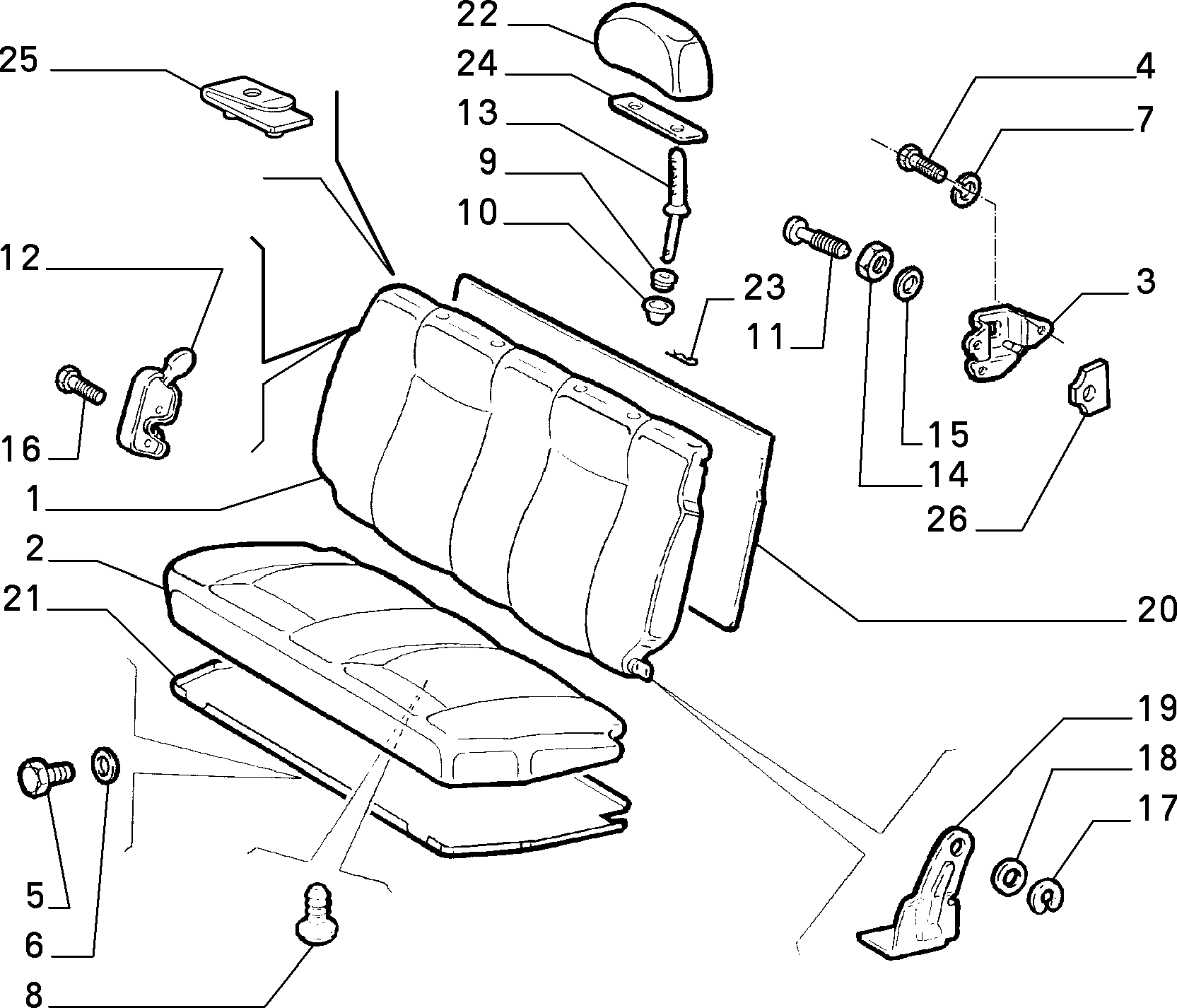 70613/00 REAR SEAT