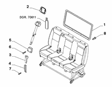 70613-041 FIRST ROW REAR SEAT COVERS