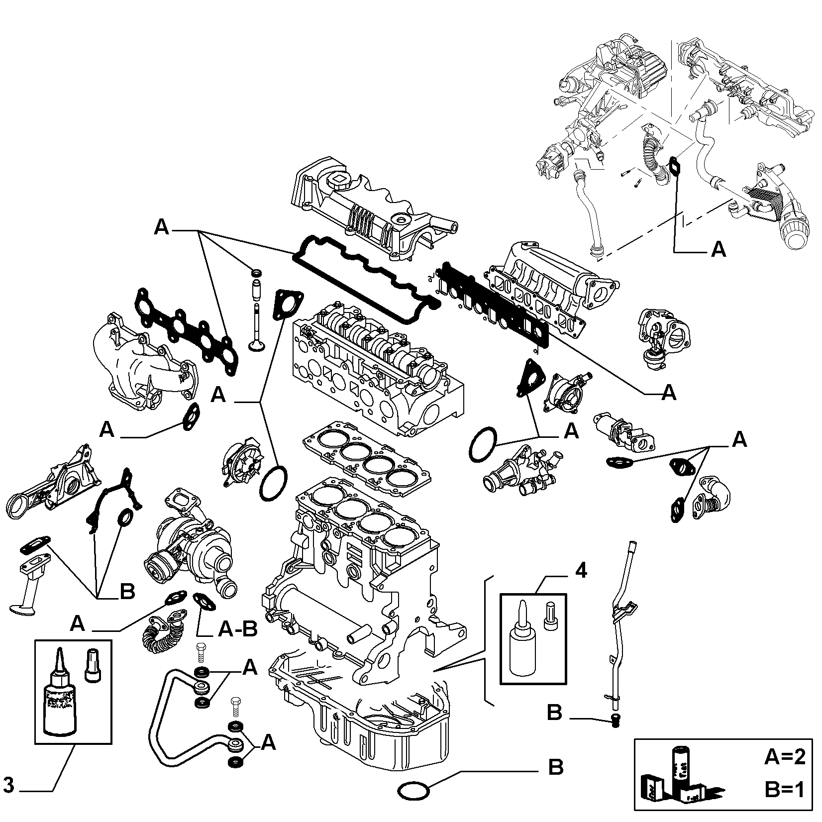 10101-050 GASKET KIT, HEAD AND CRANKCASE