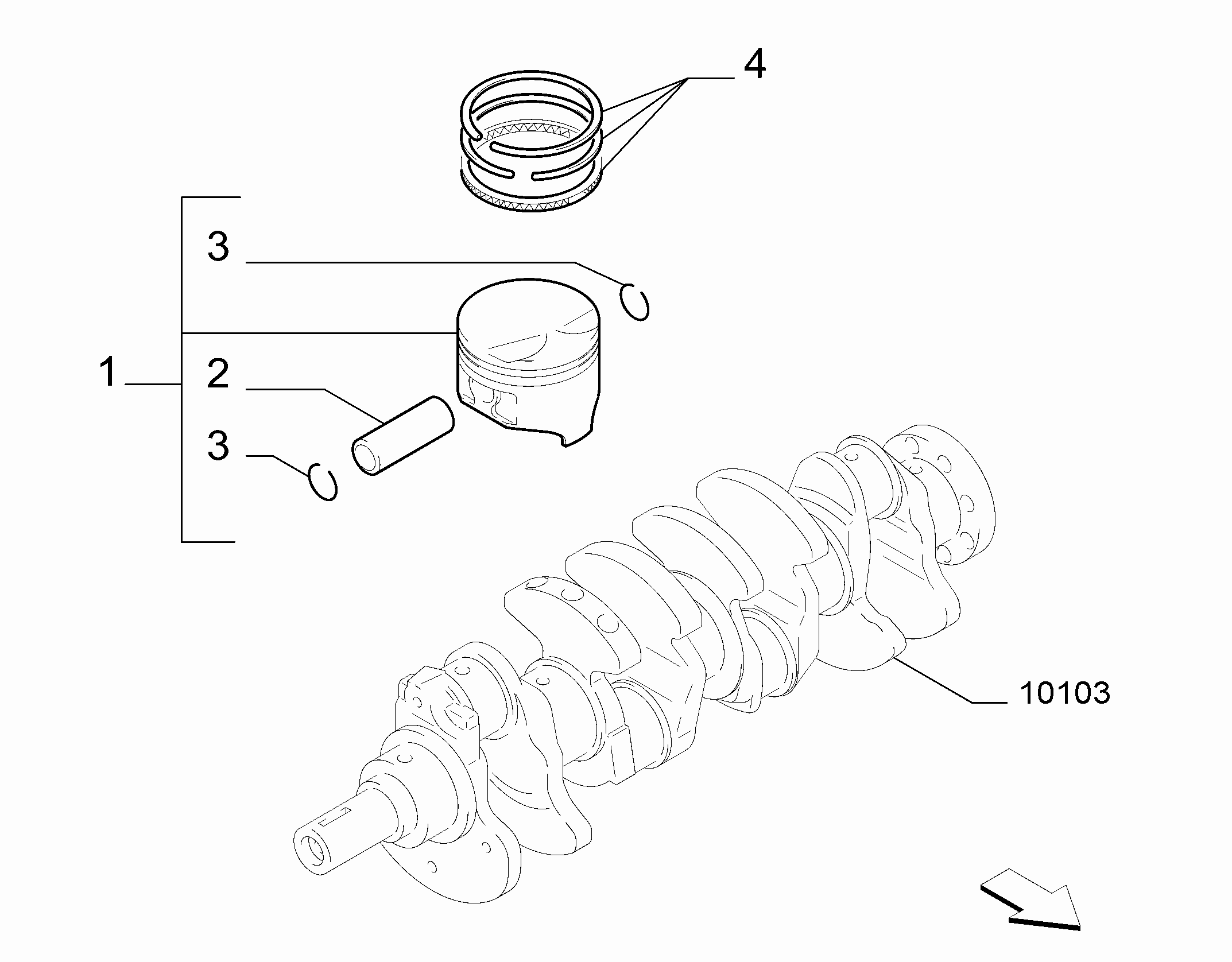 10105-020 PISTONS AND RINGS 