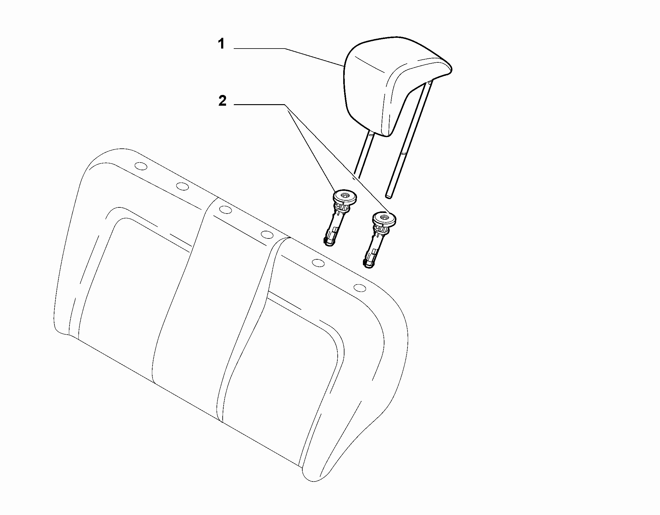 70615-025 COVERED REAR SEAT HEADRESTS