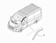 70712-030 OUTER MOULDINGS, ROOF AREA